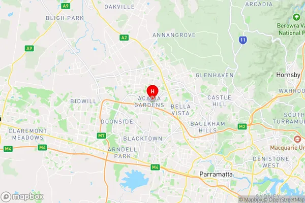 Nirimba Fields,New South Wales Area Map