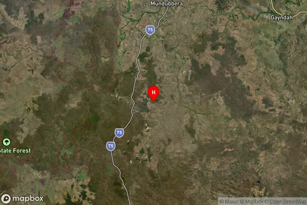 Obil Bil,Queensland Satellite Map