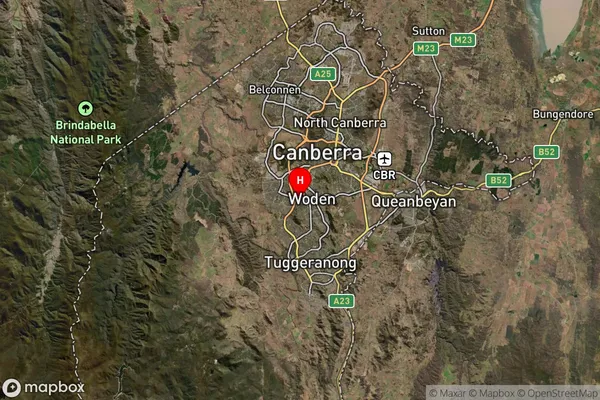 Omalley,Australian Capital Territory Satellite Map