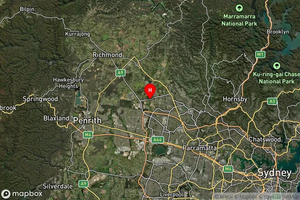 Tallawong,New South Wales Satellite Map