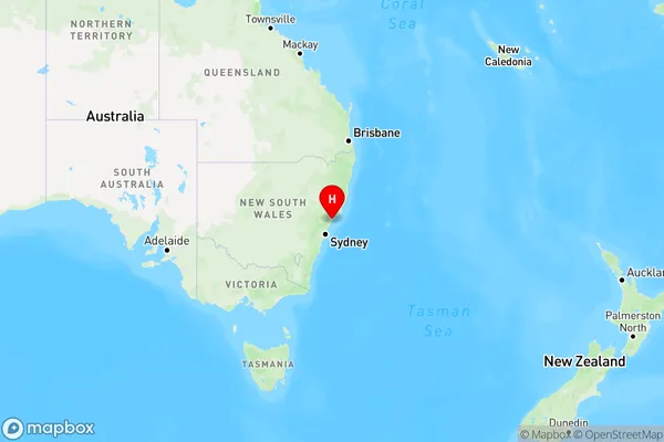 Dudley,New South Wales Region Map