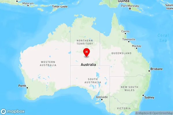 Heavitree Gap Cpa,Northern Territory Region Map