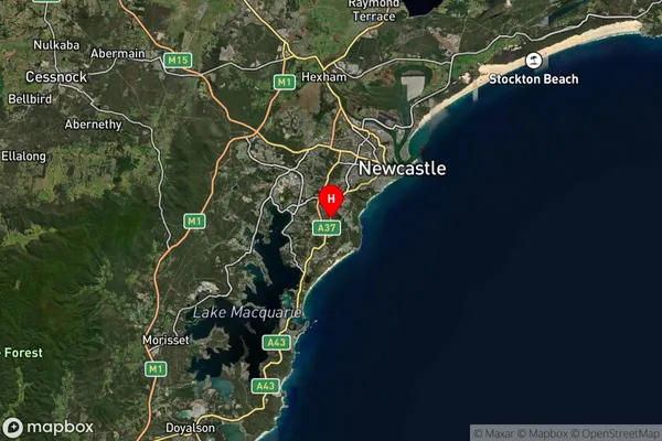 Gateshead,New South Wales Satellite Map