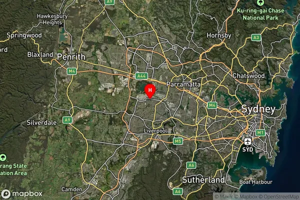 Wetherill Park,New South Wales Satellite Map