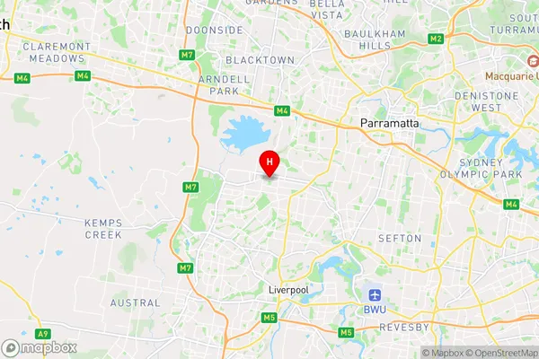 Wetherill Park,New South Wales Area Map