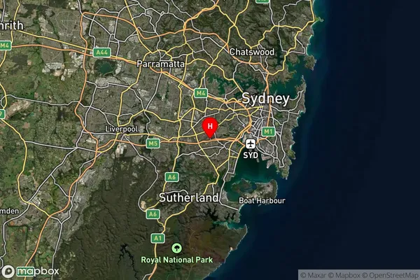 Kingsgrove Dc,New South Wales Satellite Map