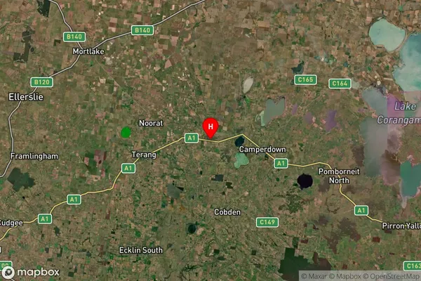 Glenormiston,Victoria Satellite Map