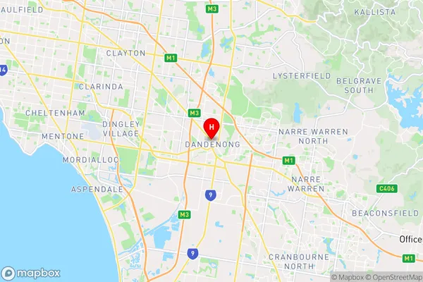 Dandenong South,Victoria Area Map