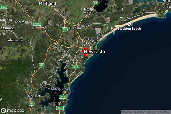 Merewether Heights,New South Wales Satellite Map