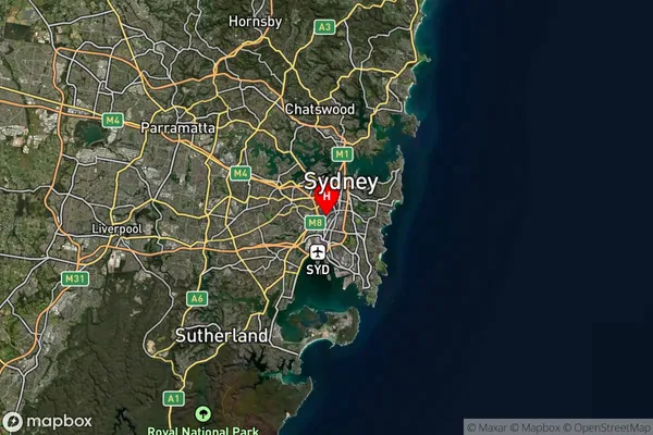 Alexandria,New South Wales Satellite Map