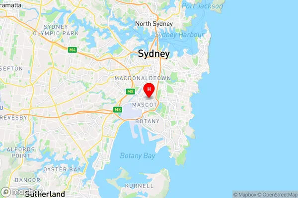 Rosebery,New South Wales Area Map