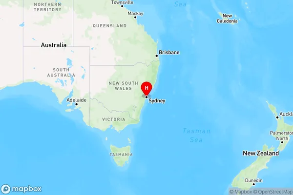 Rosebery,New South Wales Region Map