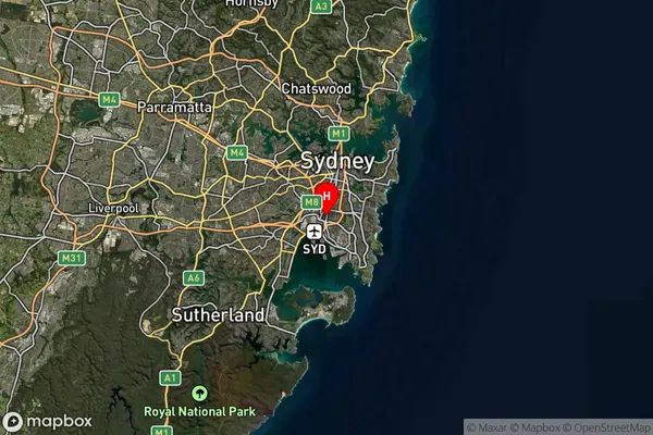 Mascot,New South Wales Satellite Map