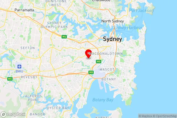 Marrickville,New South Wales Area Map