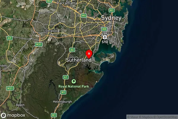 Miranda,New South Wales Satellite Map