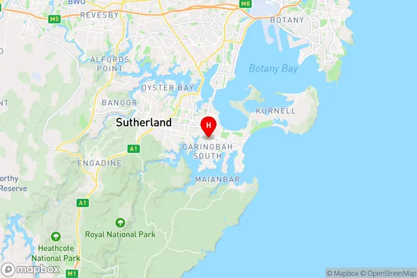 Caringbah,New South Wales Area Map