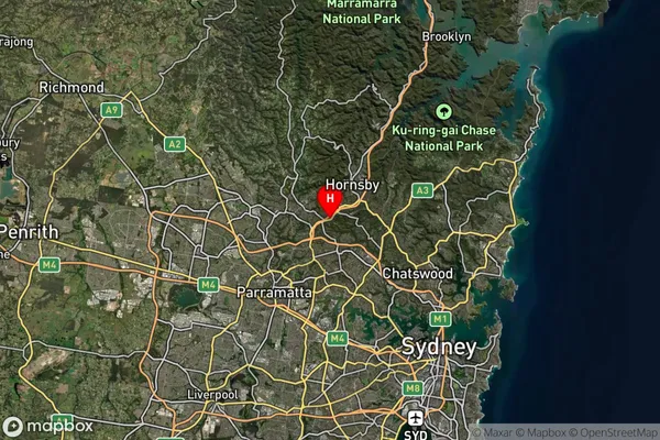 Pennant Hills,New South Wales Satellite Map