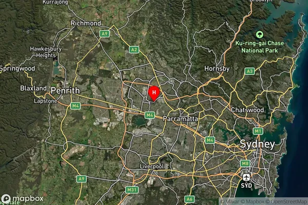 Seven Hills Mc,New South Wales Satellite Map