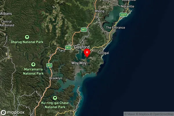 Yattalunga,New South Wales Satellite Map