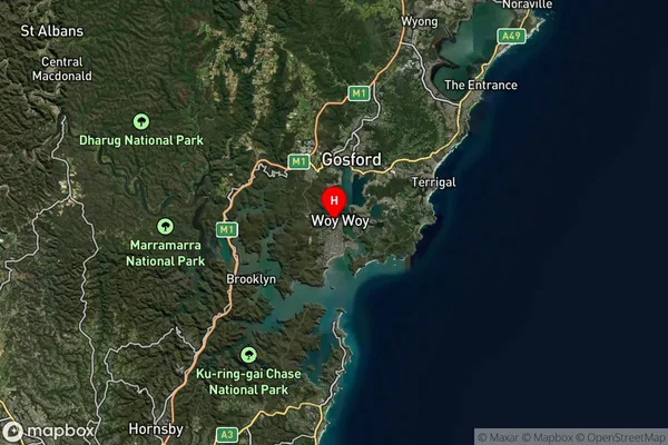 Woy Woy,New South Wales Satellite Map