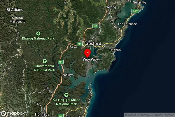 Woy Woy Bay,New South Wales Satellite Map