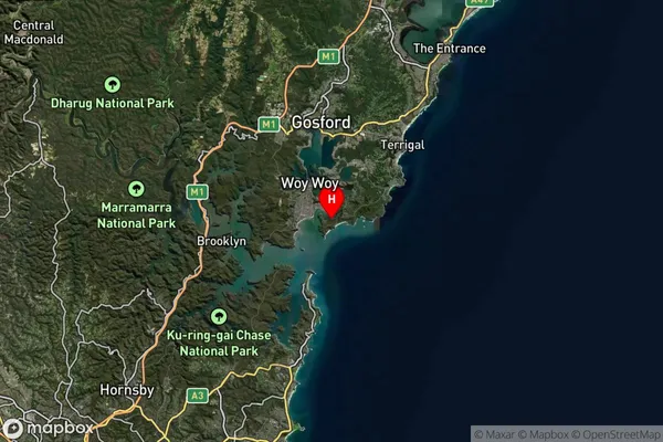 Hardys Bay,New South Wales Satellite Map