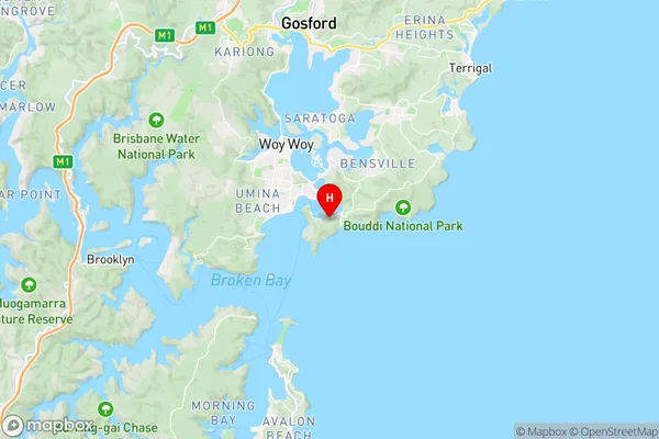 Hardys Bay,New South Wales Area Map