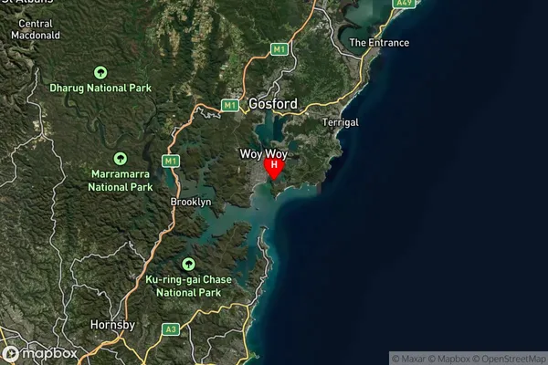 Wagstaffe,New South Wales Satellite Map