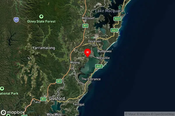 Kanwal,New South Wales Satellite Map