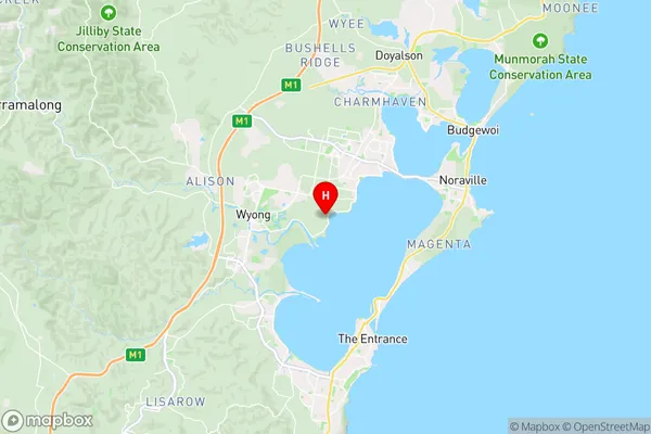 Tuggerawong,New South Wales Area Map