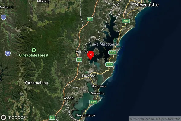 Wyee Point,New South Wales Satellite Map