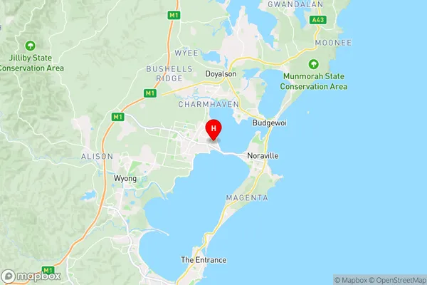 Gorokan,New South Wales Area Map