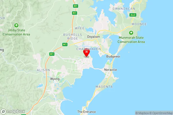 Lake Haven,New South Wales Area Map