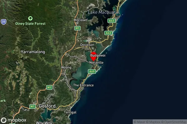 Toukley,New South Wales Satellite Map