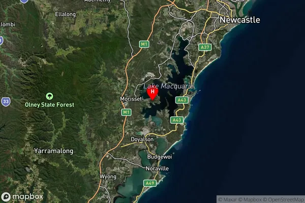 Brightwaters,New South Wales Satellite Map