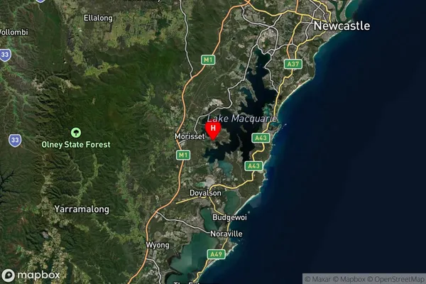 Windermere Park,New South Wales Satellite Map