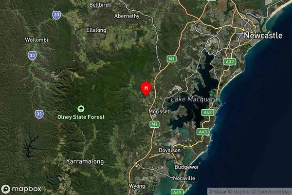 Cooranbong,New South Wales Satellite Map