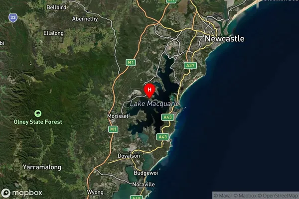 Wangi Wangi,New South Wales Satellite Map