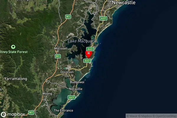 Catherine Hill Bay,New South Wales Satellite Map