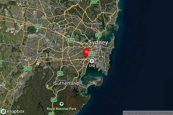 Wolli Creek,New South Wales Satellite Map