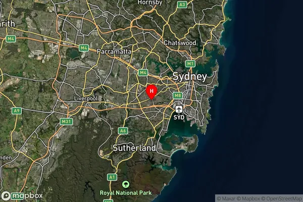 Clemton Park,New South Wales Satellite Map