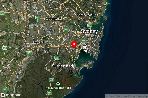 Bexley,New South Wales Satellite Map