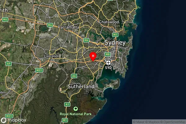 Bexley North,New South Wales Satellite Map