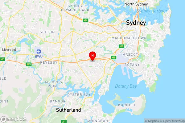 Bexley North,New South Wales Area Map