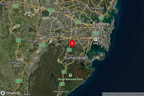 Lugarno,New South Wales Satellite Map