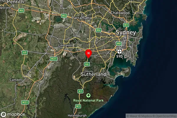 Padstow Heights,New South Wales Satellite Map