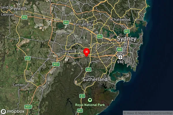 Revesby,New South Wales Satellite Map