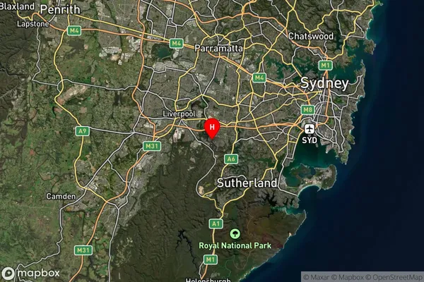 East Hills,New South Wales Satellite Map