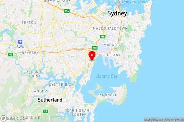 Brighton Le Sands,New South Wales Area Map