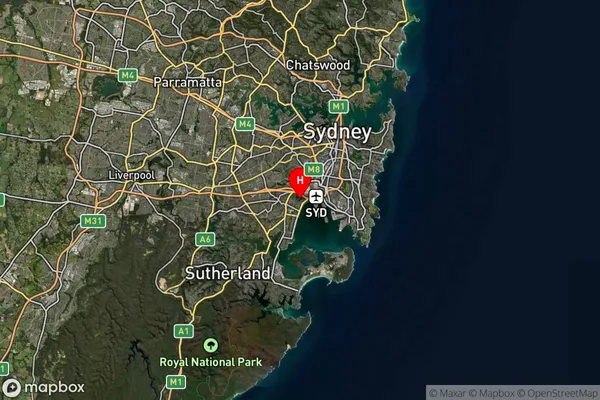 Kyeemagh,New South Wales Satellite Map